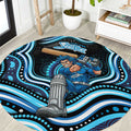 Adelaide Strikers Cricket Round Carpet Australian Cricket Mascot - Modern Indigenous Style