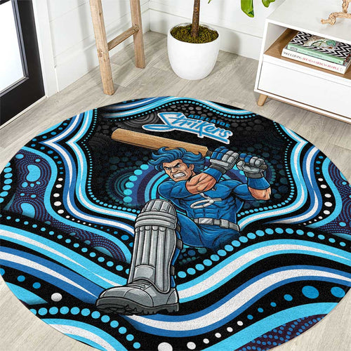 Adelaide Strikers Cricket Round Carpet Australian Cricket Mascot - Modern Indigenous Style