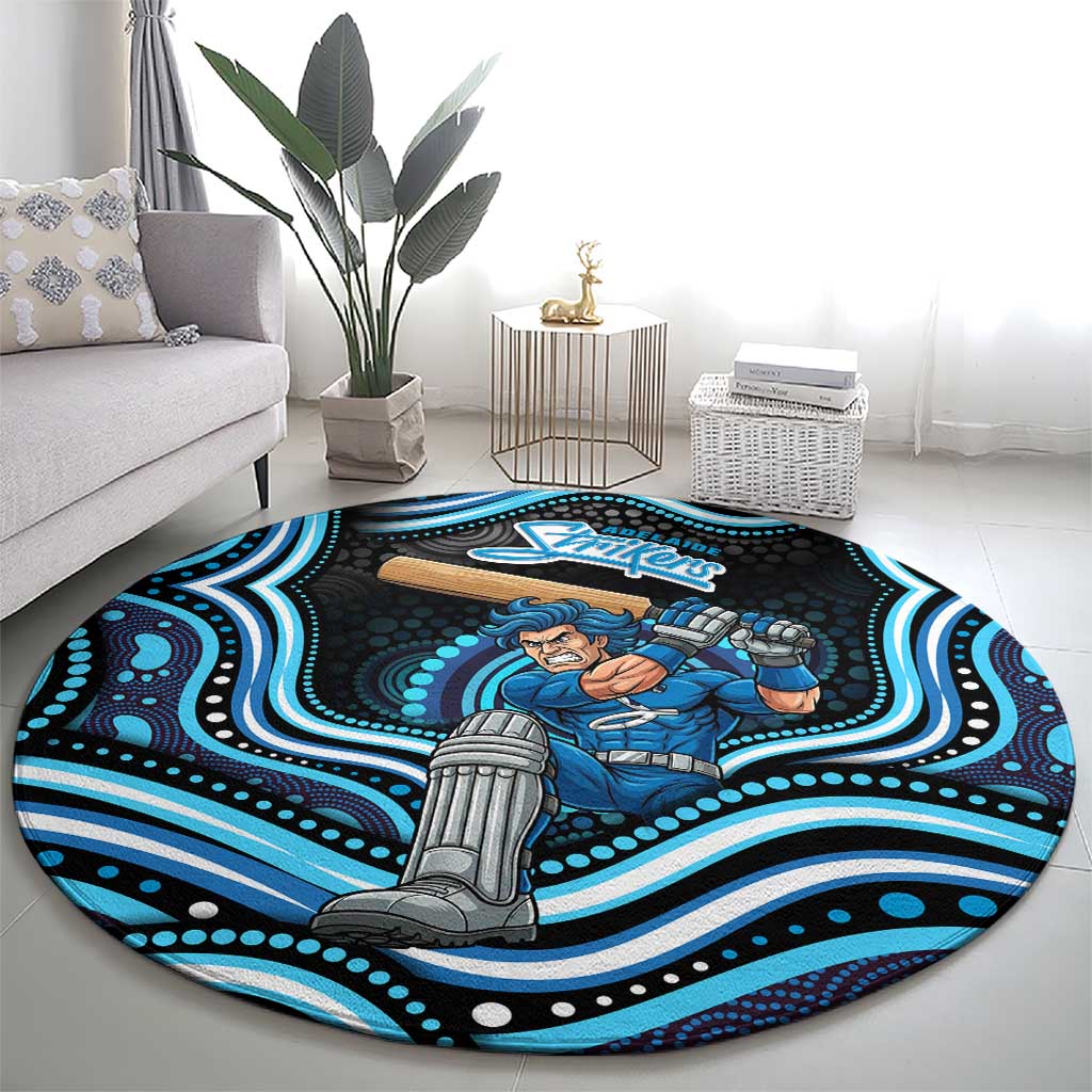 Adelaide Strikers Cricket Round Carpet Australian Cricket Mascot - Modern Indigenous Style