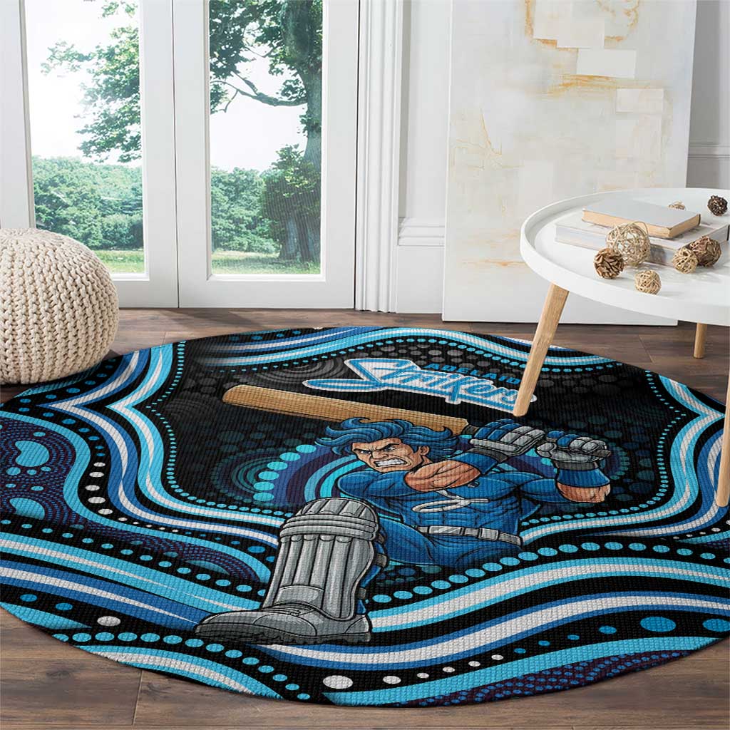 Adelaide Strikers Cricket Round Carpet Australian Cricket Mascot - Modern Indigenous Style