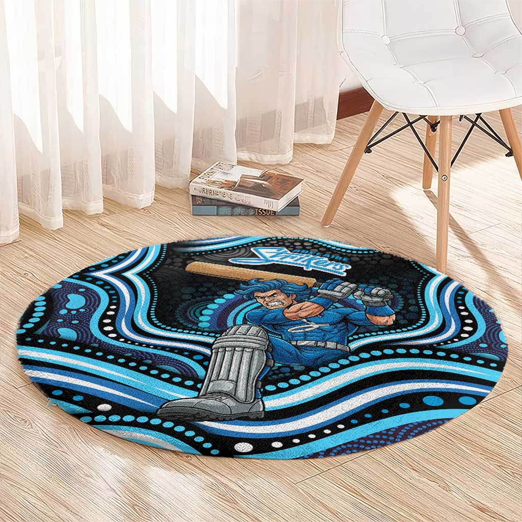 Adelaide Strikers Cricket Round Carpet Australian Cricket Mascot - Modern Indigenous Style