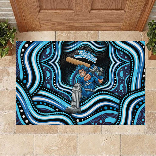 Adelaide Strikers Cricket Rubber Doormat Australian Cricket Mascot - Modern Indigenous Style