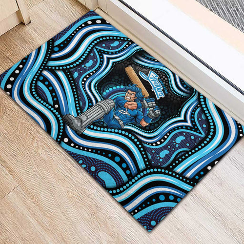 Adelaide Strikers Cricket Rubber Doormat Australian Cricket Mascot - Modern Indigenous Style