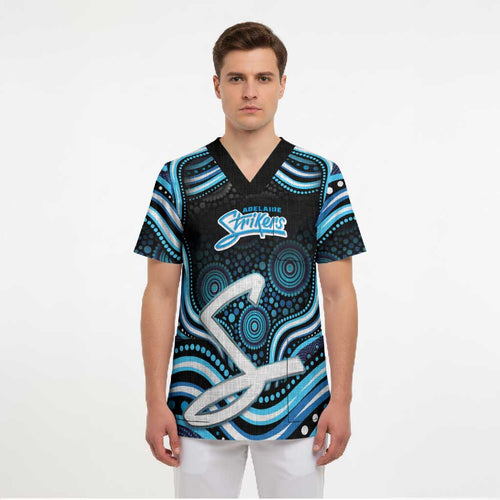 Adelaide Strikers Cricket Scrub Top Australian Cricket Mascot - Modern Indigenous Style