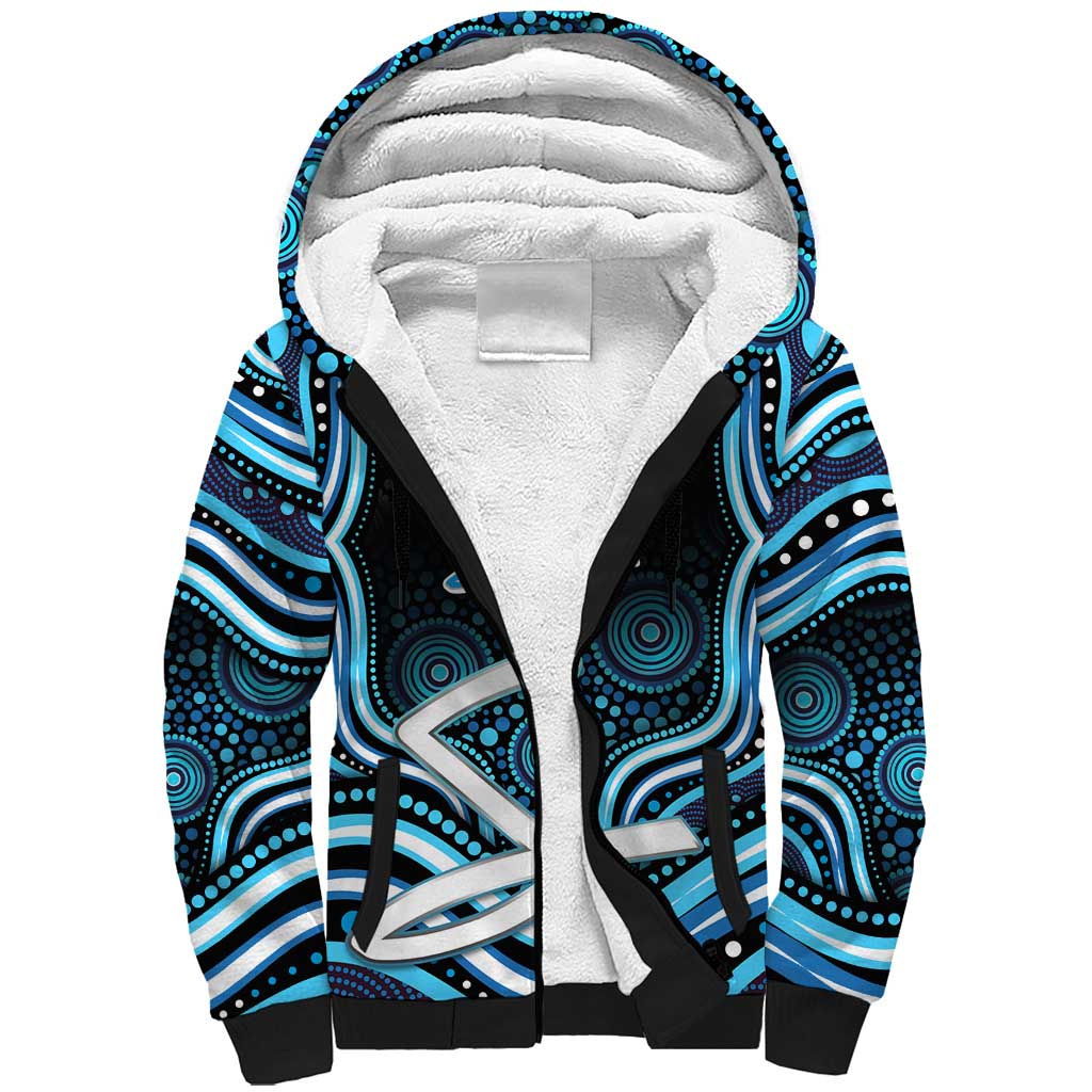 Adelaide Strikers Cricket Sherpa Hoodie Australian Cricket Mascot - Modern Indigenous Style