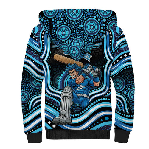 Adelaide Strikers Cricket Sherpa Hoodie Australian Cricket Mascot - Modern Indigenous Style