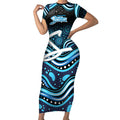 Adelaide Strikers Cricket Short Sleeve Bodycon Dress Australian Cricket Mascot - Modern Indigenous Style