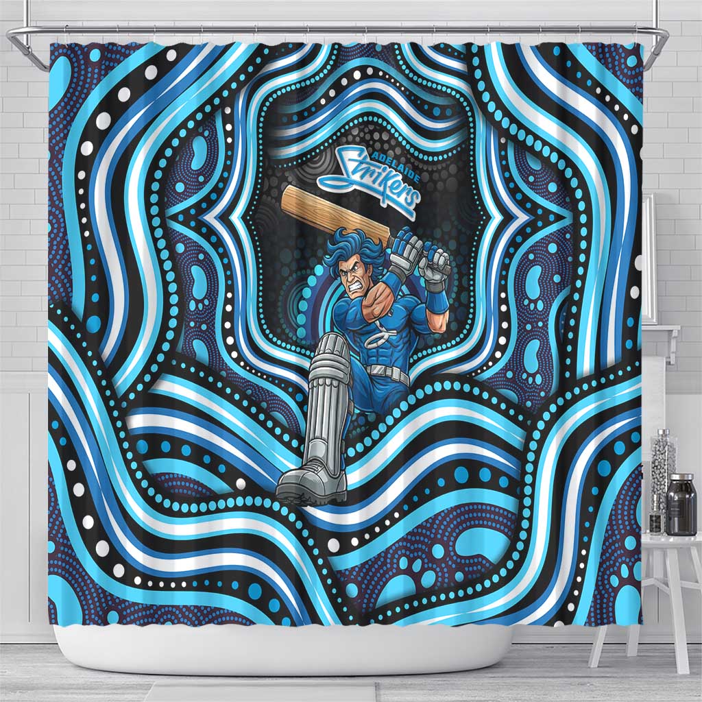Adelaide Strikers Cricket Shower Curtain Australian Cricket Mascot - Modern Indigenous Style