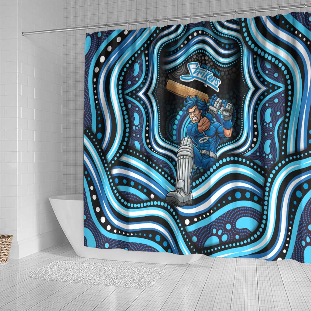 Adelaide Strikers Cricket Shower Curtain Australian Cricket Mascot - Modern Indigenous Style