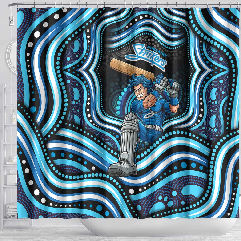 Adelaide Strikers Cricket Shower Curtain Australian Cricket Mascot - Modern Indigenous Style