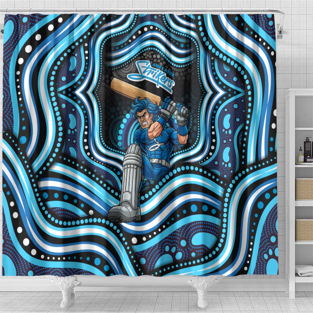 Adelaide Strikers Cricket Shower Curtain Australian Cricket Mascot - Modern Indigenous Style