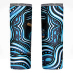 Adelaide Strikers Cricket Skinny Tumbler Australian Cricket Mascot - Modern Indigenous Style
