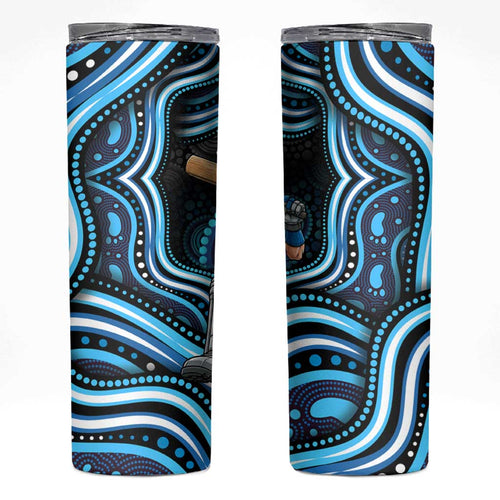 Adelaide Strikers Cricket Skinny Tumbler Australian Cricket Mascot - Modern Indigenous Style