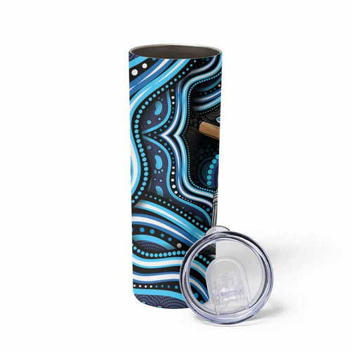 Adelaide Strikers Cricket Skinny Tumbler Australian Cricket Mascot - Modern Indigenous Style