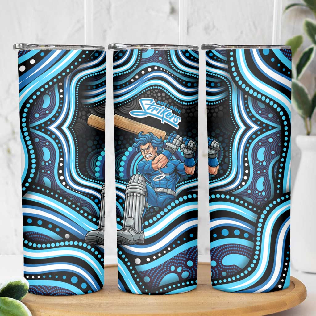 Adelaide Strikers Cricket Skinny Tumbler Australian Cricket Mascot - Modern Indigenous Style