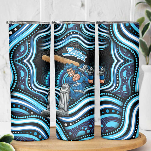 Adelaide Strikers Cricket Skinny Tumbler Australian Cricket Mascot - Modern Indigenous Style