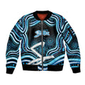 Adelaide Strikers Cricket Sleeve Zip Bomber Jacket Australian Cricket Mascot - Modern Indigenous Style