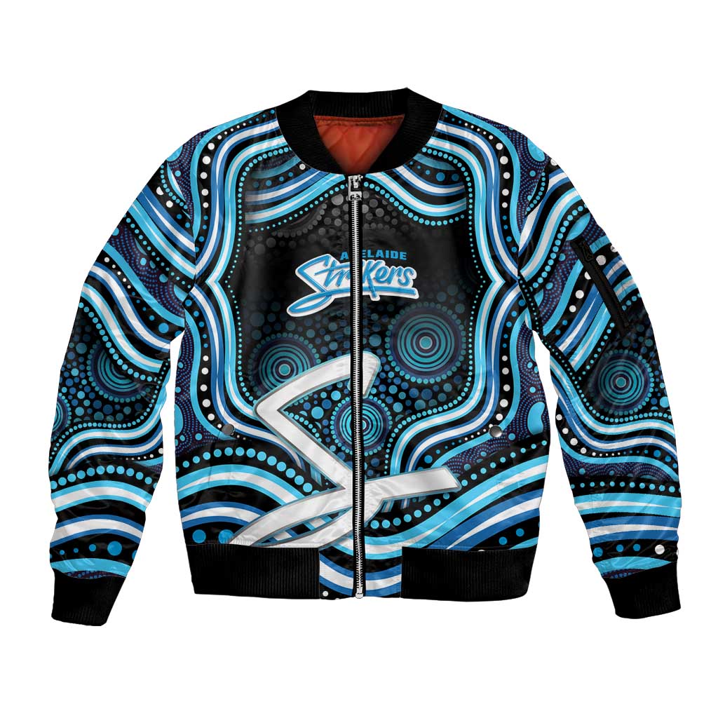Adelaide Strikers Cricket Sleeve Zip Bomber Jacket Australian Cricket Mascot - Modern Indigenous Style