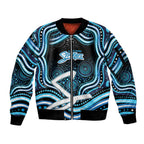 Adelaide Strikers Cricket Sleeve Zip Bomber Jacket Australian Cricket Mascot - Modern Indigenous Style