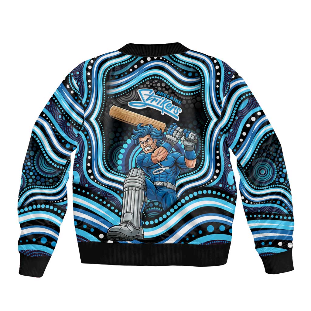 Adelaide Strikers Cricket Sleeve Zip Bomber Jacket Australian Cricket Mascot - Modern Indigenous Style