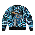 Adelaide Strikers Cricket Sleeve Zip Bomber Jacket Australian Cricket Mascot - Modern Indigenous Style