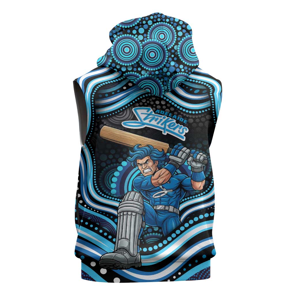 Adelaide Strikers Cricket Sleeveless Hoodie Australian Cricket Mascot - Modern Indigenous Style