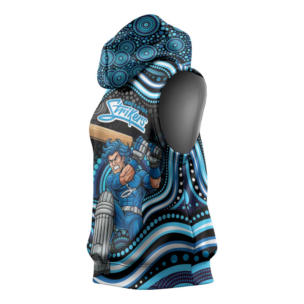 Adelaide Strikers Cricket Sleeveless Hoodie Australian Cricket Mascot - Modern Indigenous Style