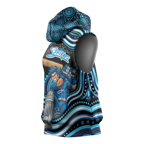 Adelaide Strikers Cricket Sleeveless Hoodie Australian Cricket Mascot - Modern Indigenous Style