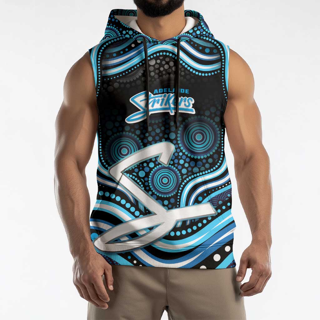 Adelaide Strikers Cricket Sleeveless Hoodie Australian Cricket Mascot - Modern Indigenous Style
