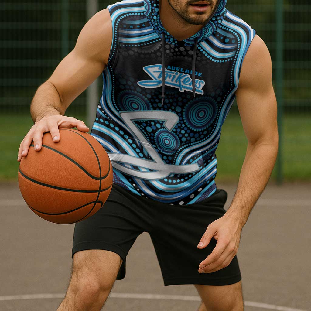 Adelaide Strikers Cricket Sleeveless Hoodie Australian Cricket Mascot - Modern Indigenous Style