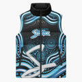 Adelaide Strikers Cricket Sleeveless Puffer Jacket Australian Cricket Mascot - Modern Indigenous Style