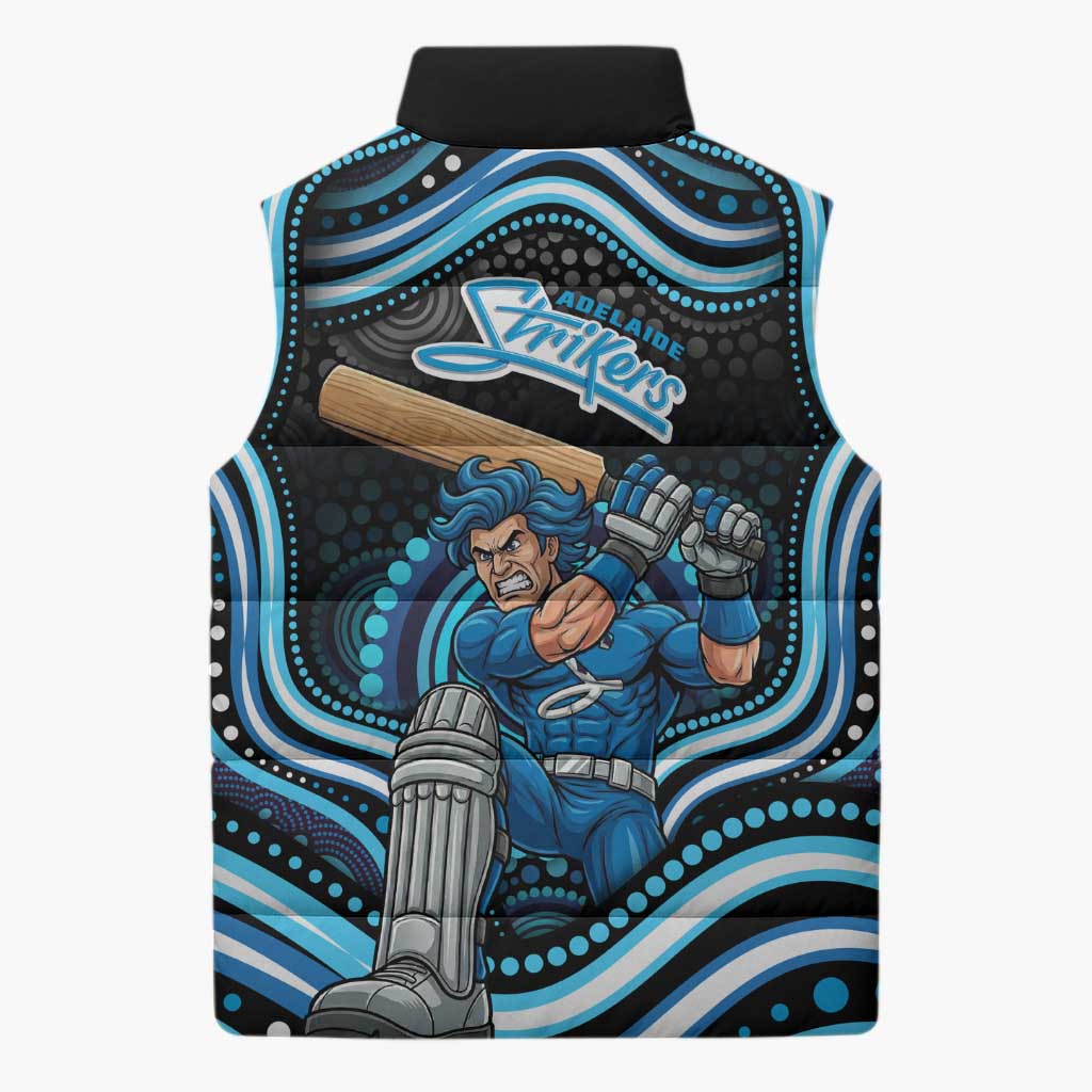Adelaide Strikers Cricket Sleeveless Puffer Jacket Australian Cricket Mascot - Modern Indigenous Style