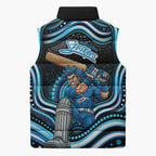 Adelaide Strikers Cricket Sleeveless Puffer Jacket Australian Cricket Mascot - Modern Indigenous Style