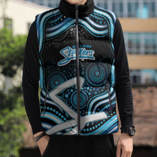 Adelaide Strikers Cricket Sleeveless Puffer Jacket Australian Cricket Mascot - Modern Indigenous Style