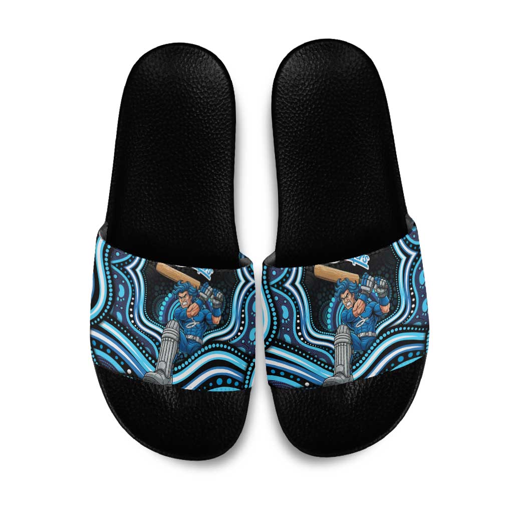 Adelaide Strikers Cricket Slide Sandals Australian Cricket Mascot - Modern Indigenous Style
