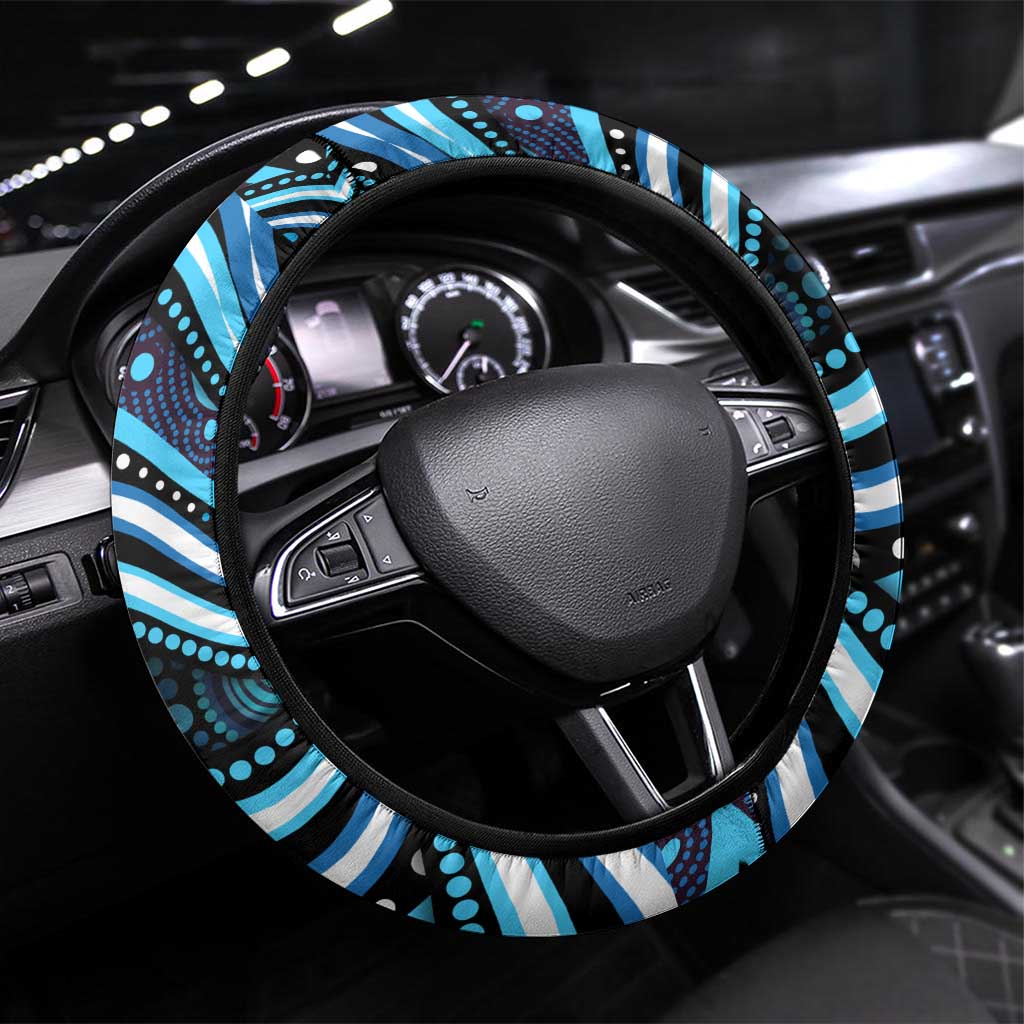 Adelaide Strikers Cricket Steering Wheel Cover Australian Cricket Mascot - Modern Indigenous Style