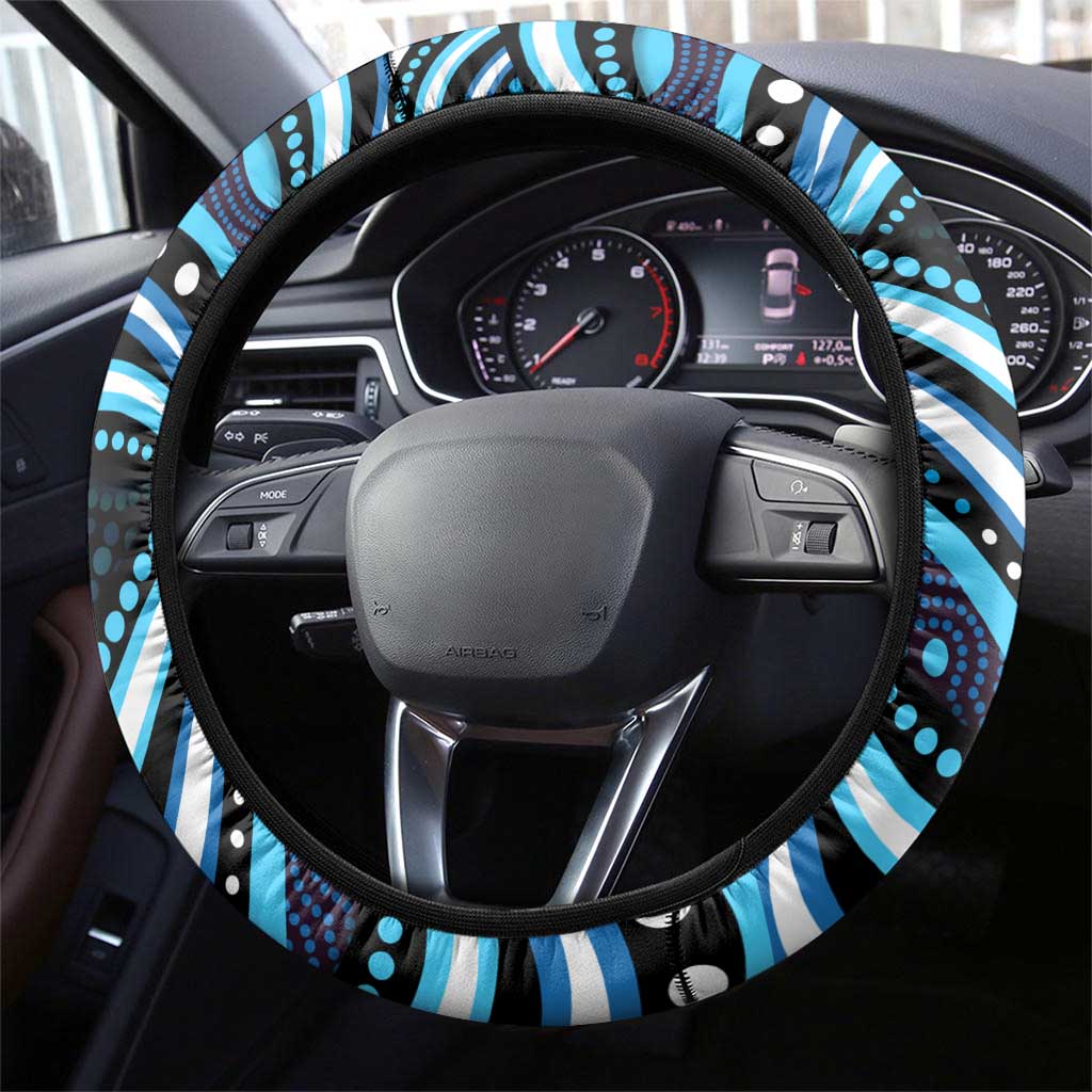 Adelaide Strikers Cricket Steering Wheel Cover Australian Cricket Mascot - Modern Indigenous Style