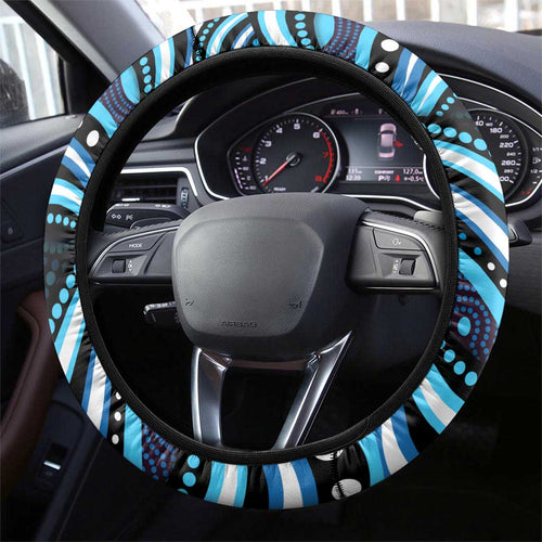 Adelaide Strikers Cricket Steering Wheel Cover Australian Cricket Mascot - Modern Indigenous Style
