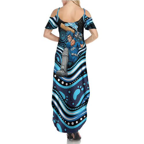 Adelaide Strikers Cricket Summer Maxi Dress Australian Cricket Mascot - Modern Indigenous Style