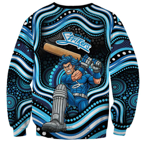 Adelaide Strikers Cricket Sweatshirt Australian Cricket Mascot - Modern Indigenous Style