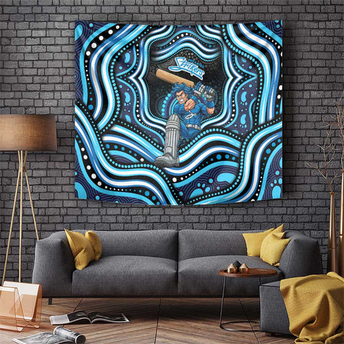 Adelaide Strikers Cricket Tapestry Australian Cricket Mascot - Modern Indigenous Style