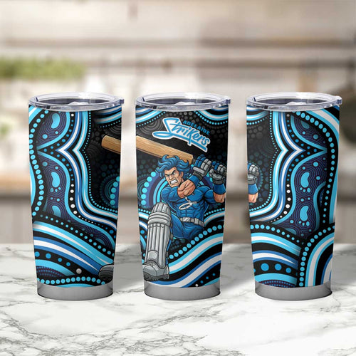 Adelaide Strikers Cricket Tumbler Cup Australian Cricket Mascot - Modern Indigenous Style