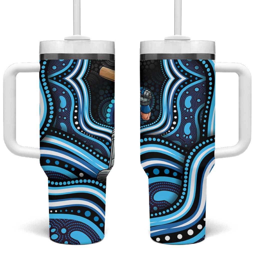 Adelaide Strikers Cricket Tumbler With Handle Australian Cricket Mascot - Modern Indigenous Style