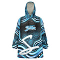 Adelaide Strikers Cricket Wearable Blanket Hoodie Australian Cricket Mascot - Modern Indigenous Style