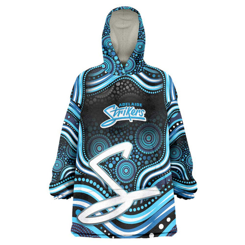 Adelaide Strikers Cricket Wearable Blanket Hoodie Australian Cricket Mascot - Modern Indigenous Style