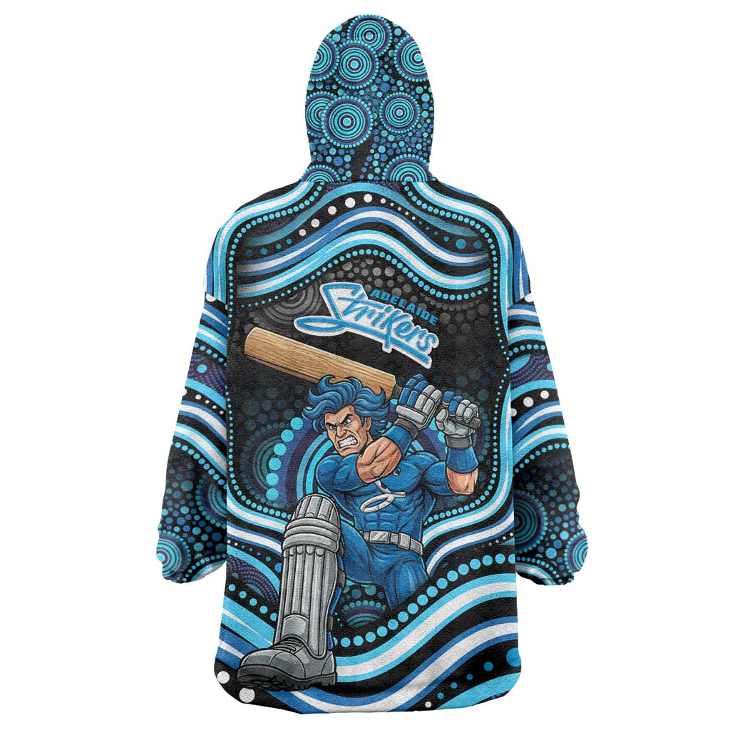 Adelaide Strikers Cricket Wearable Blanket Hoodie Australian Cricket Mascot - Modern Indigenous Style