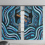 Adelaide Strikers Cricket Window Curtain Australian Cricket Mascot - Modern Indigenous Style
