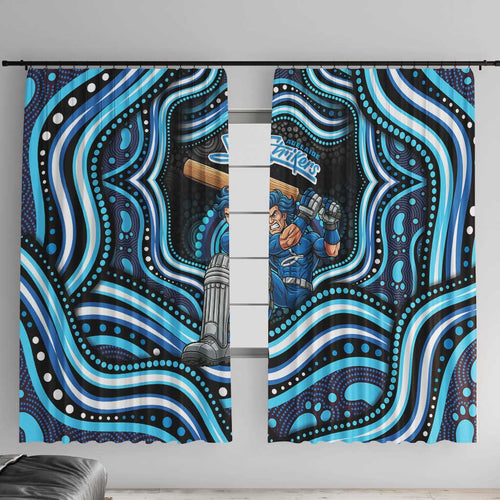 Adelaide Strikers Cricket Window Curtain Australian Cricket Mascot - Modern Indigenous Style