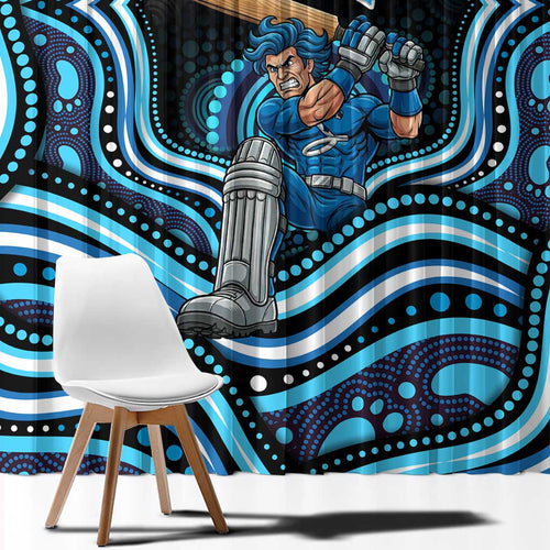 Adelaide Strikers Cricket Window Curtain Australian Cricket Mascot - Modern Indigenous Style