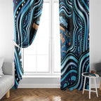 Adelaide Strikers Cricket Window Curtain Australian Cricket Mascot - Modern Indigenous Style